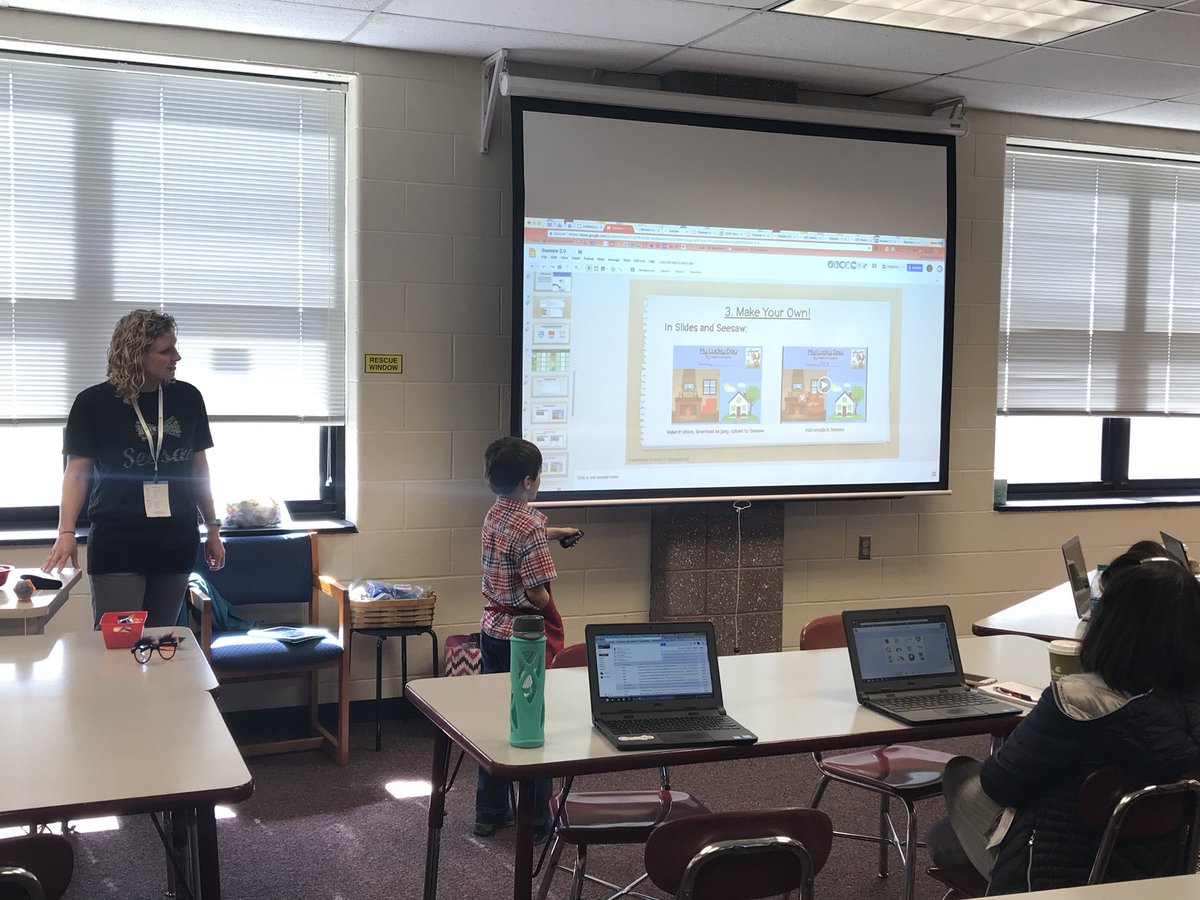 Seesaw 2.0 in the house! Always amazed by my colleague and what she does with her students each day. <a href="/msrichtweets/">Sarah Richardson</a> #EdTechTeam