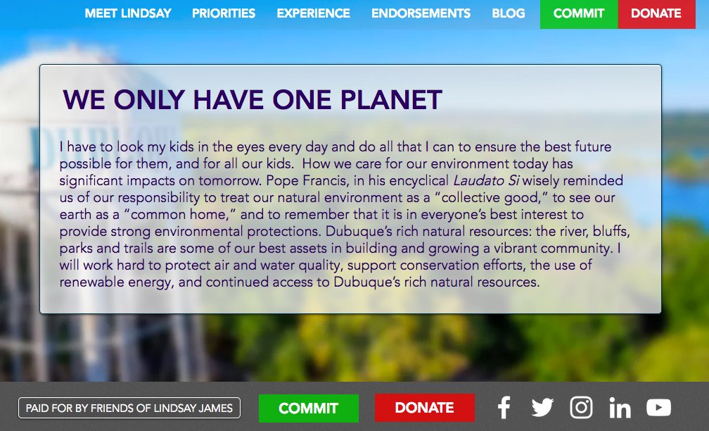 We only have one planet, and we're borrowing it from our great-grandkids. 

As your State Representative, I'll work hard to protect air &amp; water quality, support conservation, prioritize renewable energy, and ensure continued public access to our rich natural resources. #EarthDay