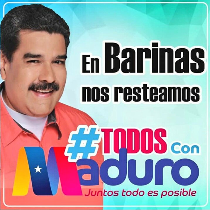 keygomezkndanga's tweet photo. En Barinas nos resteamos con @NicolasMaduro rumbo a las elecciones del 20 de mayo #TodosConMaduro #JuntosTodoEsPosible https://t.co/MVHAULdTis