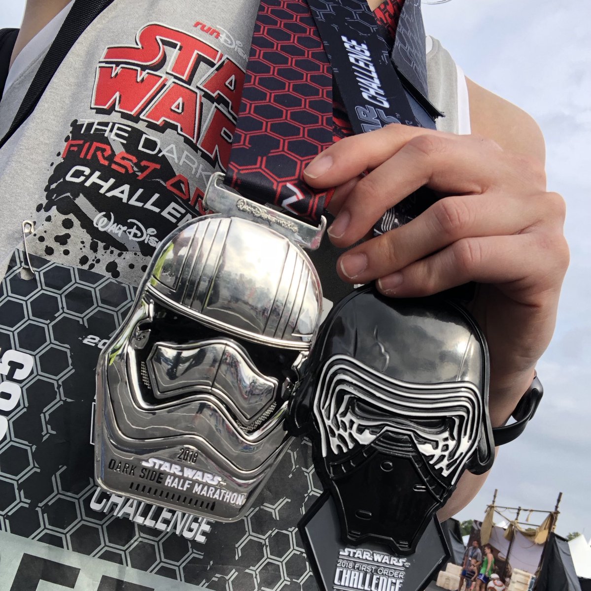 JoystickChevron's tweet photo. Why yes I did finish what I started, proving myself a passable First Order recruit! Though it’s the slowest I’ve run a half I actually beat the goal I set for myself (under 2:15)
#StarWarsHalf #FirstOrderChallenge #DarkSideChallenge https://t.co/BIvLVMgteR