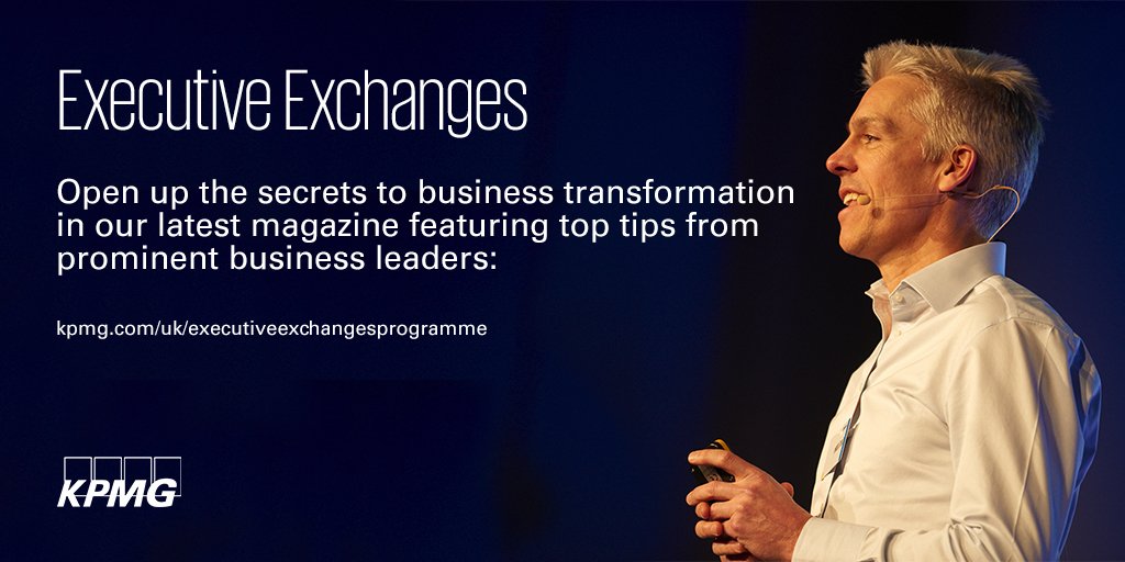 kpmguk's tweet image. Want to know what your peers are doing to drive #biztransformation in their organisations? Read our magazine to find out: bit.ly/2EJ0h2E #KPMGExecutiveExchanges