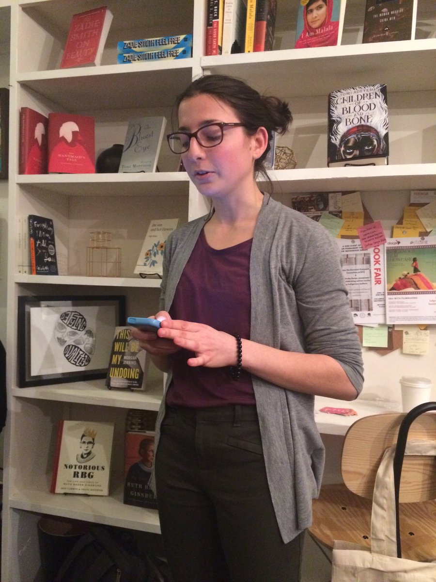 RenegadeReading's tweet photo. Huge thanks to our amazing readers on Friday at @cafeconlibrosbk: Bibi Deitz, Olivia Travis, Jackie Bellando (@reachingjoy3), &amp; Nicole Shawan Junior. Join us next month for more words: follow us on https://t.co/4RE30Gzv1O or join our mailing list https://t.co/xdf8BeyK5R. 💜📚 https://t.co/7WtHeU6YUM