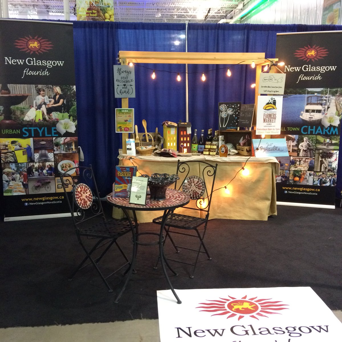 NewGlasgowNS's tweet photo. Stop by to say Hello at the @NewGlasgowNS Urban Style Small Town Charm booth for @saltscapes #EastCoastExpo #SSX2018 #tourism @VisitNorthShore @NSTravelerblog #PictouCounty https://t.co/Rlq9d9nc41