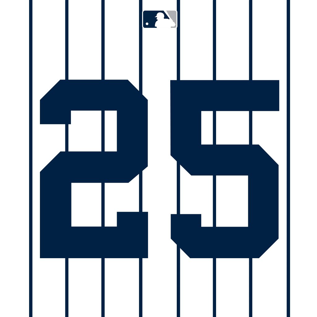 MLB Jersey Numbers on Twitter: INF Gleyber Torres (@TorresGleyber) will  wear number 25. Last worn by OF Shane Robinson earlier this month. #Yankees   / Twitter