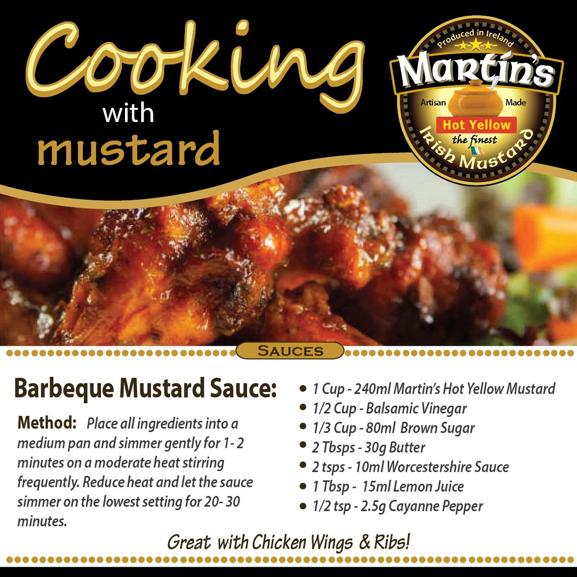 A bit of sunshine brings on thoughts of dragging the old Barbie out of the shed. Here's a great recipe for superb Barbecue Sauce created with a mighty dollop of our Hot Yellow Mustard for good measure ! #mustard