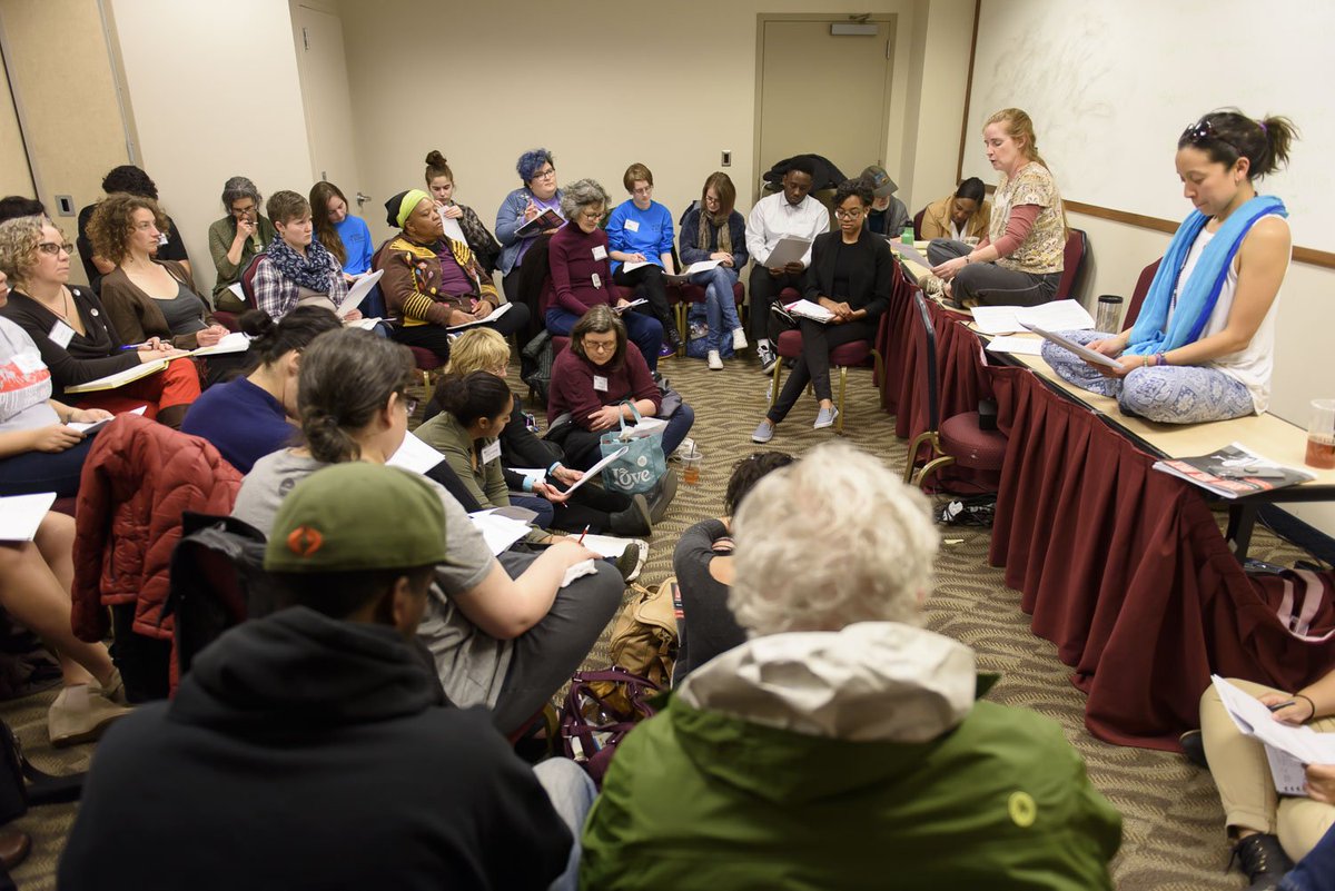 SplitThisRock's tweet photo. Thank you to everyone who helped make #SplitThisRock2018 Poetry Festival an unforgettable one! Special thanks to the numerous volunteers, interns, staff, board members, sponsors, and attendees. You all helped make this happen. Photo by Kristin Adair.
#10YearsofPoWeR https://t.co/PJMhrgGQWG