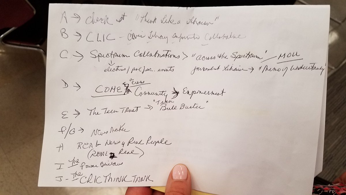 lisalibrarian's tweet photo. Roberta sums up the current working ideas at #KnowNews2018 ! https://t.co/cIu8hmUrBI