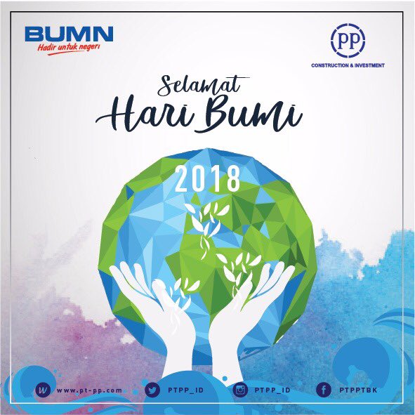 PTPP_ID's tweet photo. βBumi tempat kita tumbuh berkembang dan tempat kita tinggal, mari jaga bumi karena bumi adalah rumah kitaβ.
Selamat Hari Bumi, Sahabat PP!
#HariBumi2018
#GrowthForASEAN
#ASEANClassCompany
#PTPP https://t.co/xoE9gn5Ja6