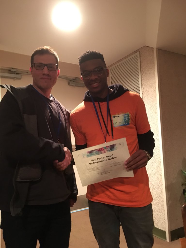 MSchvarzstein's tweet photo. AJ gets posteraward@ #nesdb2018 https://t.co/VLoKZgQXGY