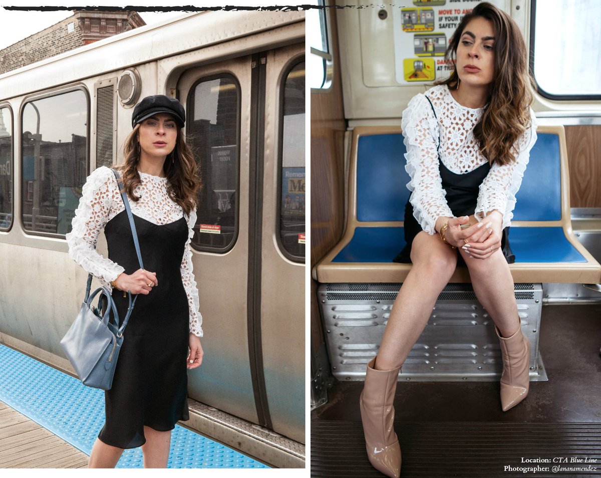 How to Layer a #slipdress | Cómo llevar una #combinación bit.ly/2HkV96Z #chicagoblogger #chicagostreetstyle #letotestyle #latinablogger #cta 📸<a href="/lananamendez/">Adriana mendez</a>