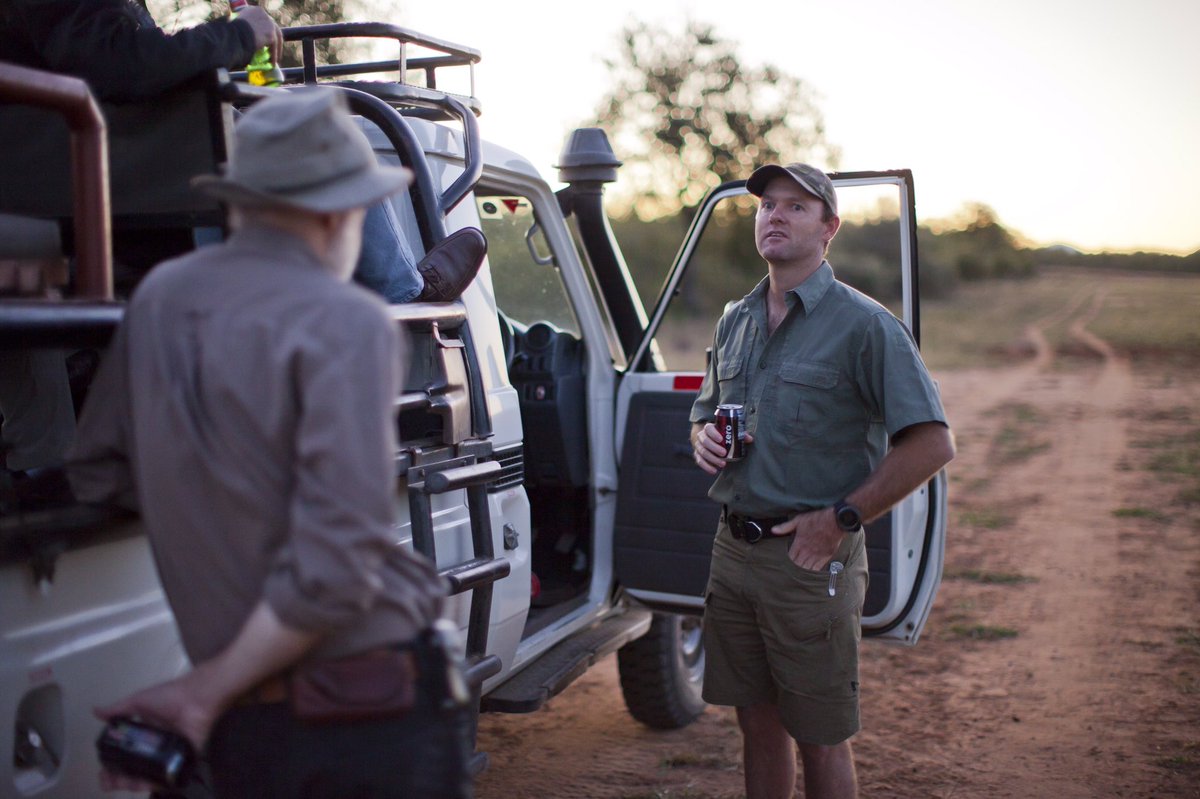 Sango_Wildlife's tweet photo. Sundowner drive with the Rhino Foundation and Bryce Clemence, head of the #antipoaching unit in #SaveValleyConservancy. #sangowildlifelodge https://t.co/r7ZkxIHXpv