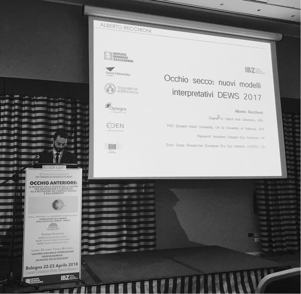 Today Alberto Rechioni has been talking about #DryEye and the #TFOSDEWSII in Italy in the multidisciplinary congress of anterior eye. Keep learning, working and sharing! #scicomm #outreach #ocularsurface