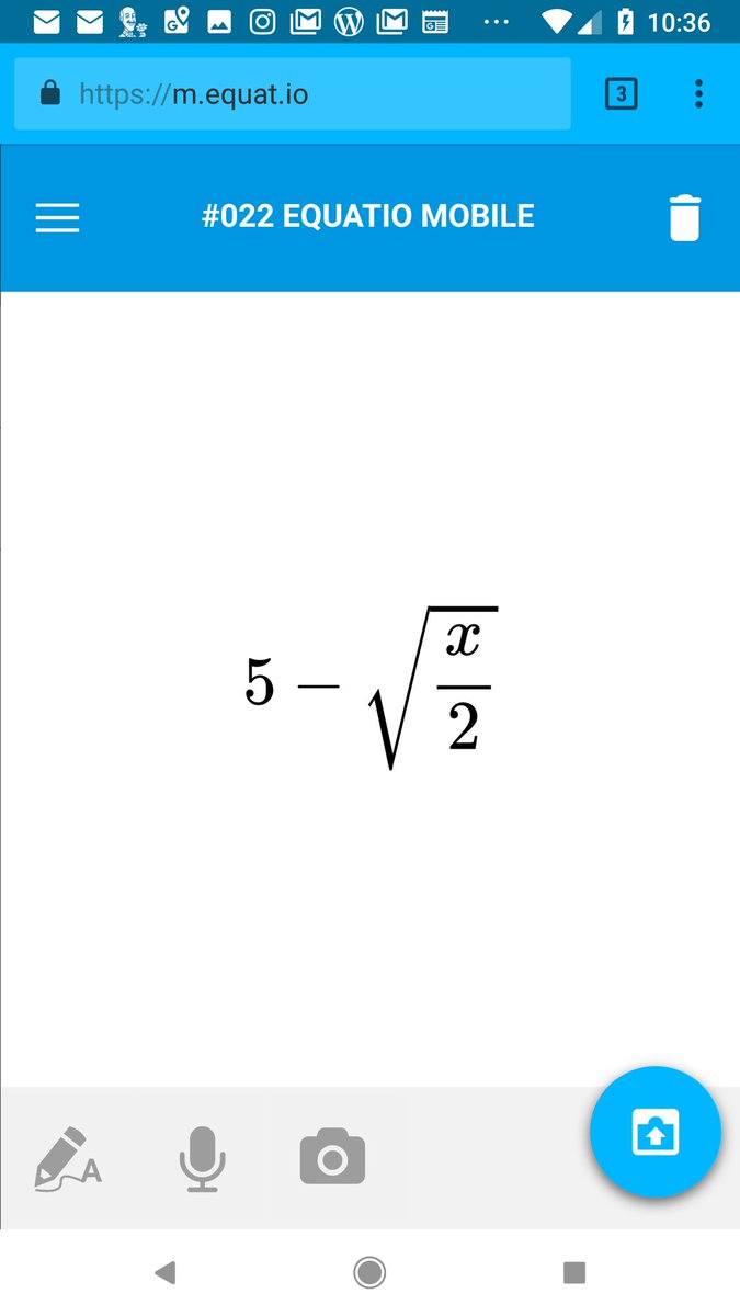 Using #EquatIO mobile I was able to take my PAPER and convert to digital math #googlemath