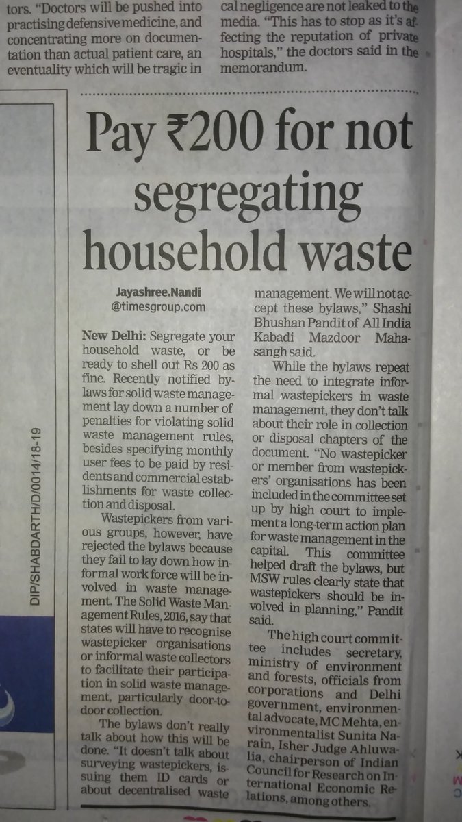 justice4mandeep's tweet photo. @PKumar59 Awareness and mass participation going on but more emphasis required on heavy fines. As there's rampant violation of NGT's orders and no major enforcement of MSW rules even after 2 years. https://t.co/VKpSjoogFW