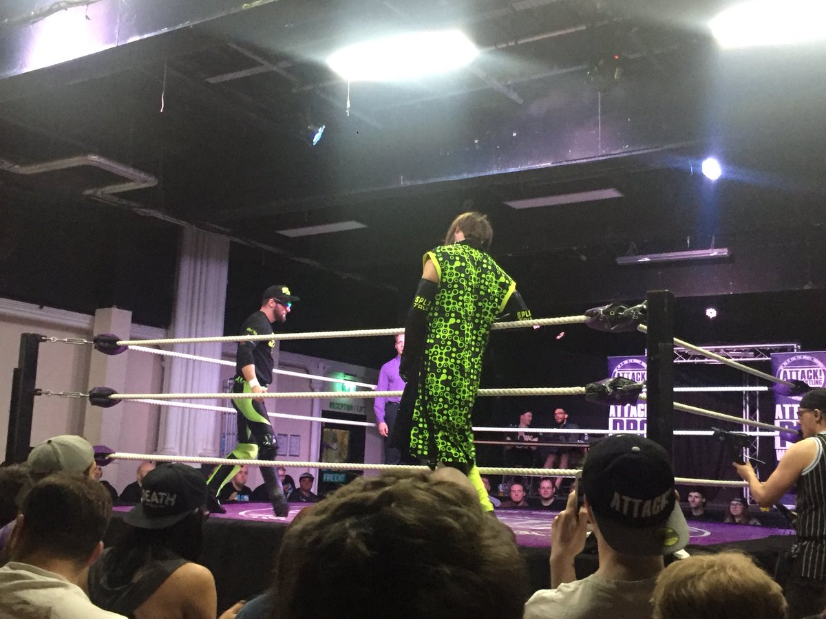 KonamiKode's tweet photo. My head cannon comes to life as @AngelicoAAA and @elpwrestling tag together. All in on #TeamDubstep #HeadBangarang #ATTACKLifestyles https://t.co/EU3cOnN19m