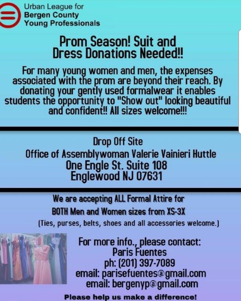 UL4BCYP's tweet image. Still time to Donate!! Our goal is 100 dresses! Clean out your closet and make a highschool prom dreams come true!

xo @valerie_huttle Valerie Vainieri Huttle is collecting donations at her office. 

See you Friday