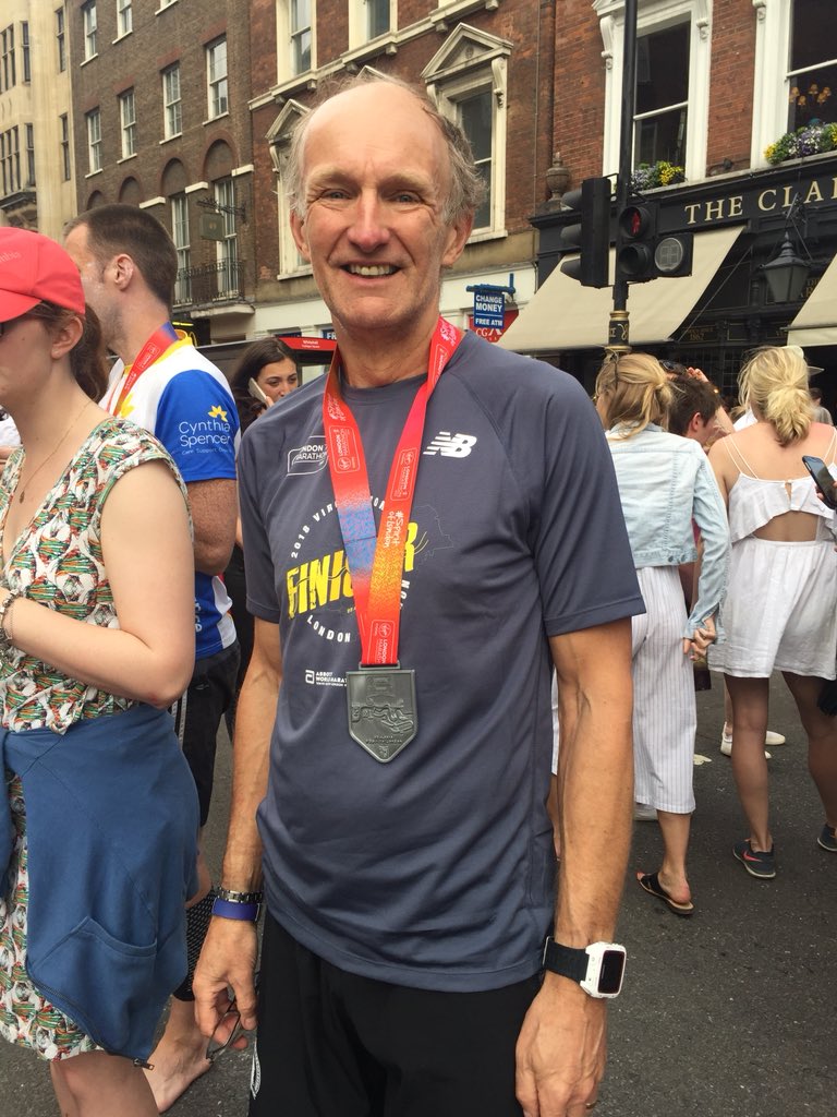 mk1955's tweet image. Well I finished. Not GFA, 3.54.04, the last few miles were very tough, until then I was on target. Never mind, another sub 4 hour #marathon in record temperatures. #LondonMarathon - next target July 1st #IMAustria