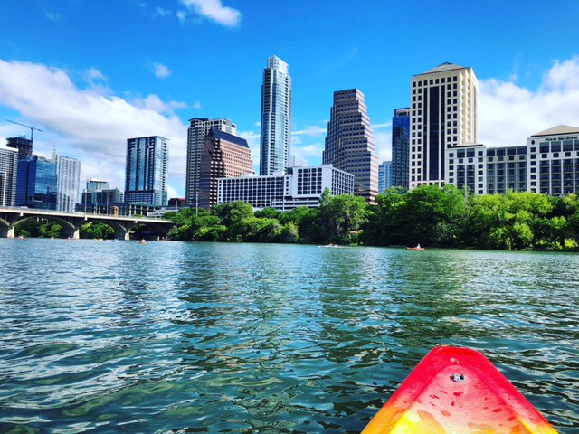 nsplaine's tweet image. #buildpoint18 #kayaking in Lady Bird Lake in #austin!