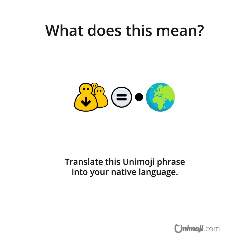 unimoji's tweet image. What does this Unimoji phrase mean? 🤔

Check more on Instagram: is.gd/JL1XBK

#Unimoji #emojilanguage #phrasequiz #emojiphrases #universal #emoji #language #fun #emojiphrase #emojione #graphics #design #phrase #contest #competition #win #funny #emojis #positive #quote