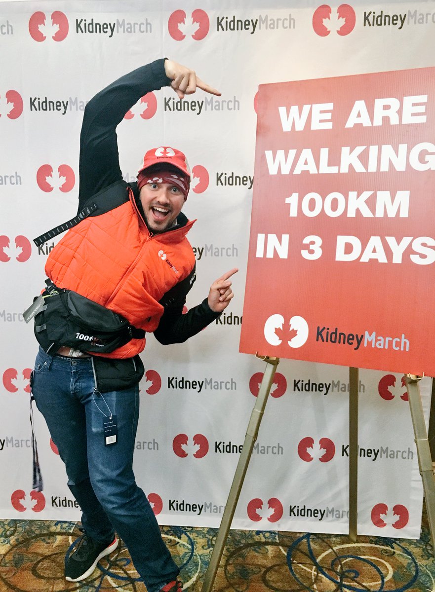Eric put ALL the gear on and is READY for the @KidneyMarch in September! He’s down at the Kidney March Expo <a href="/DeltaCalgarySth/">Delta Calgary South</a> where you can come by, find out more, and register to walk!