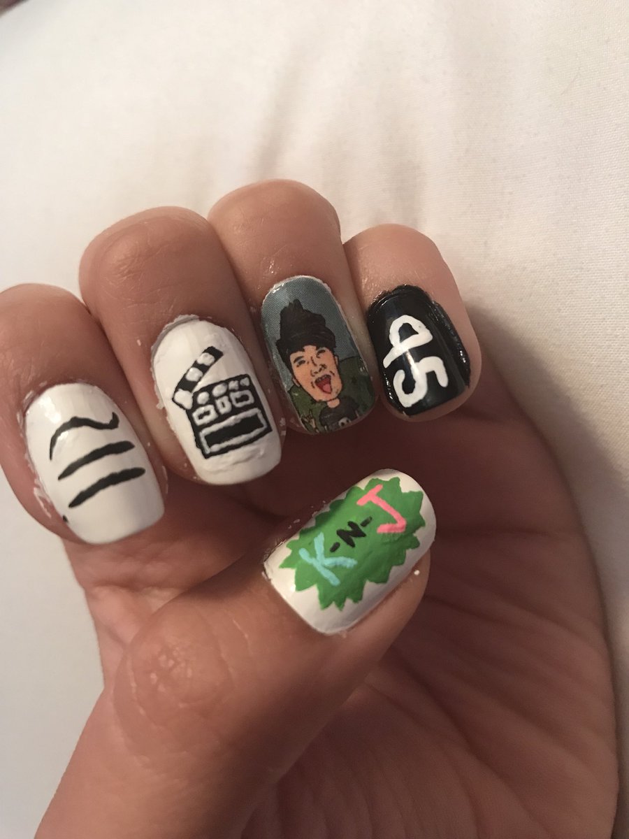 alycianamaria's tweet photo. KnJ themed nails!!💅🏼 

I cleaned them up but I love them🧡

Please tag them @KianLawley @Kian @jccaylen @jaysee @KianAndJc https://t.co/yxObU1N6bH