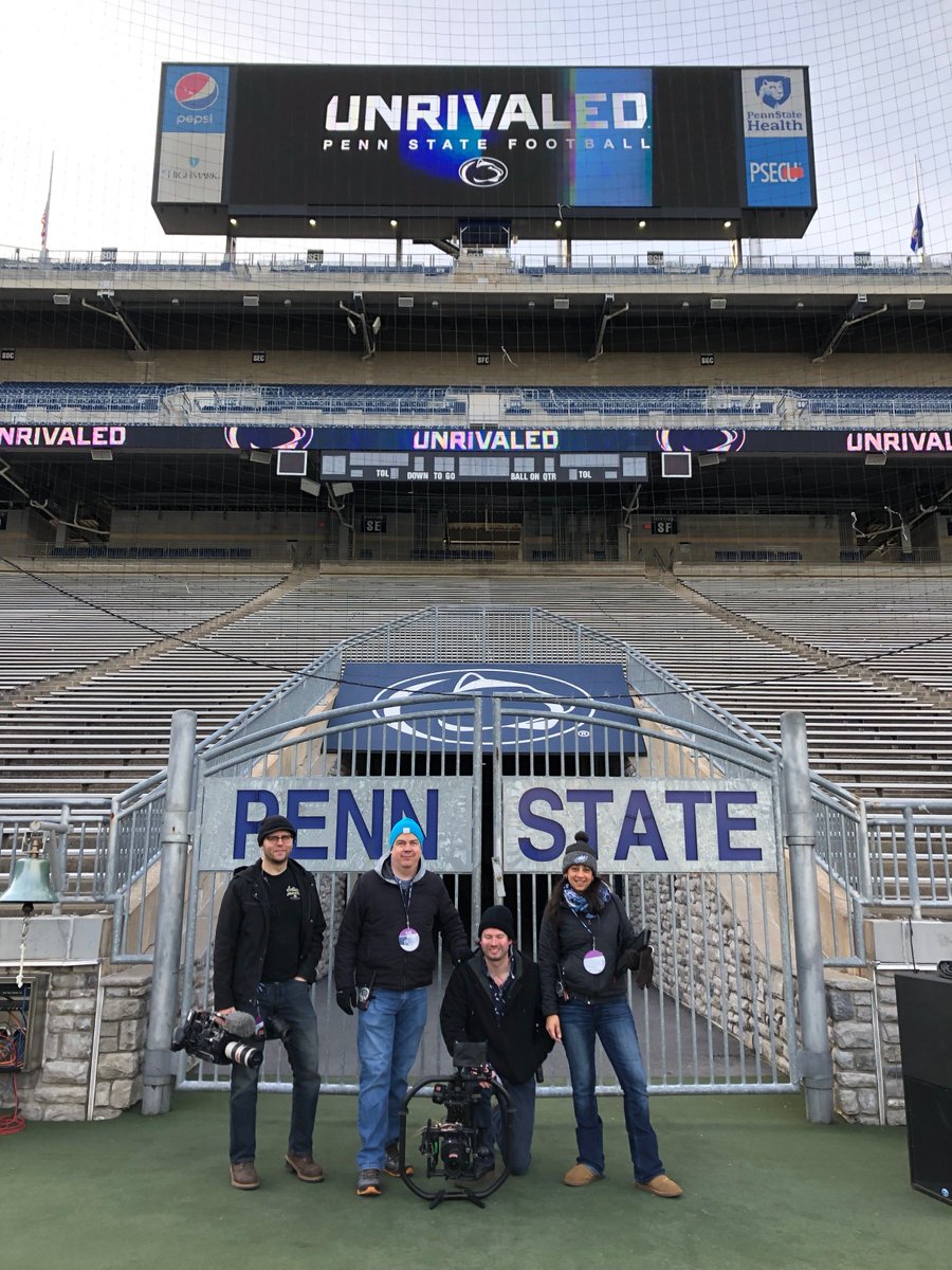 Some Bowstringers are spending the weekend in Happy Valley with GMR Marketing. We are capturing the action for Xfinity. Our senior producer also made friends with Noodle the dog. #weekend #storyfirst #pennstate #psu #happyvalley #xfinity #brand #onset #videoproduction