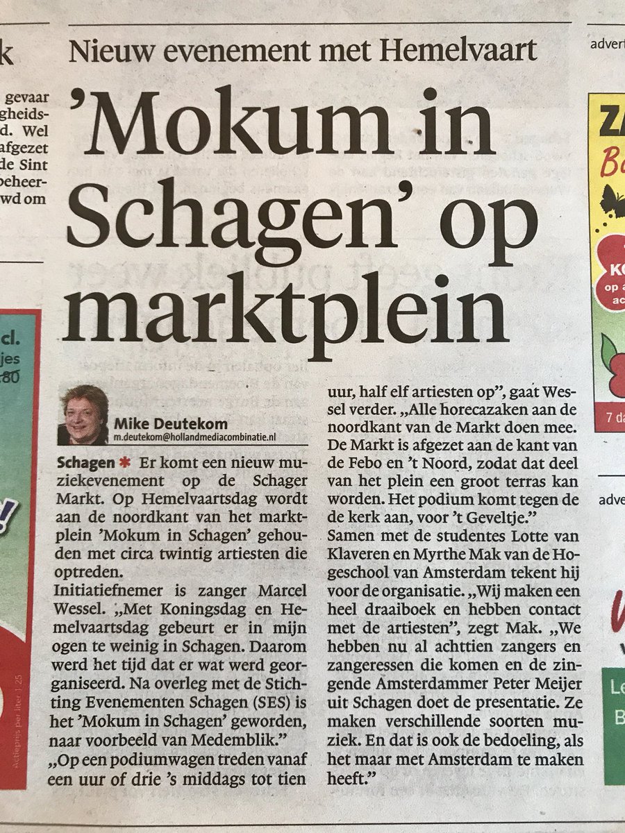UitInSchagen's tweet photo. Hou jij van Amsterdam? 
Hou jij van muziek uit Amsterdam? 
Ken je de Mokumse klassiekers? 

3x ja? 
Dan moet jij erbij zijn op Hemelvaartsdag op donderdag 10 mei aanstaande!

#nhd #uitgaan #schagen https://t.co/HxVvmjXbOi