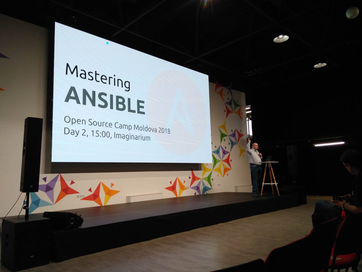 arslast's tweet image. Thanks Vlad Melnic for talk on Ansible at @open_sourcemd #opensourcemoldova