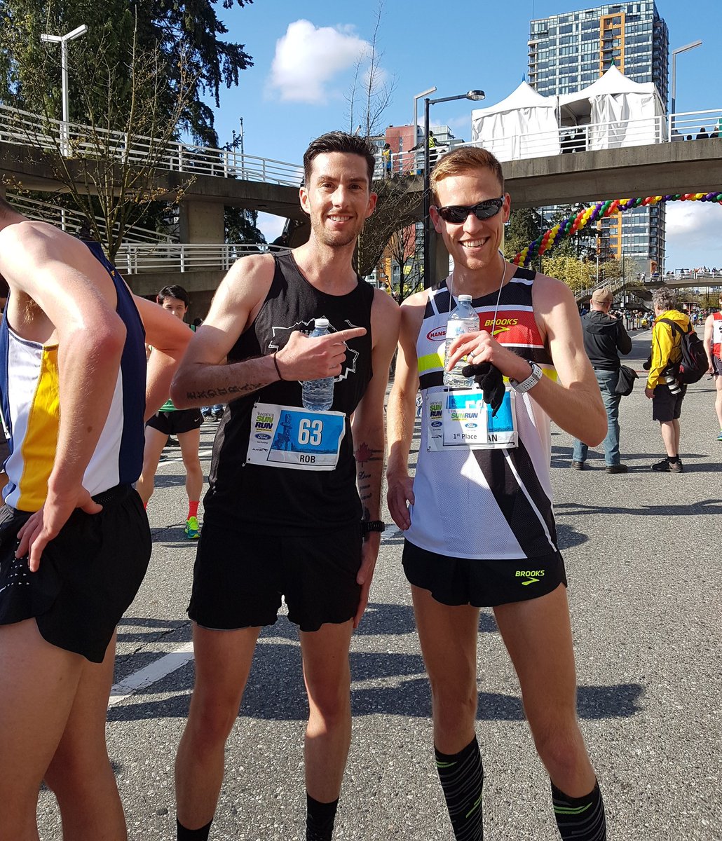 AthIllustrated's tweet photo. Finish line candids at @VancouverSunRun with @SportstatsWest @robbiedxc @bg_gregg @lyndsay_tessier @Dangerous_Cliff Emma Bates #VanSunRun #welldone https://t.co/TDzp0N01Hi