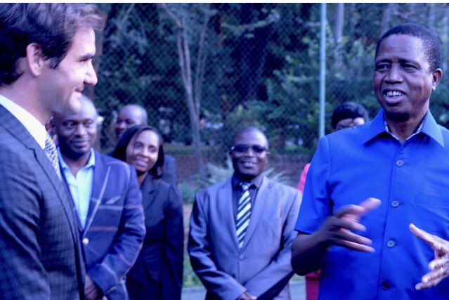 rogerfedererfdn's tweet photo. Thank you for hosting us. We look forward to further collaboration in accelerating acces to early childhood education for all children in Zambia #President RepublicofZambia #SDG4 https://t.co/QGunVwYOUu