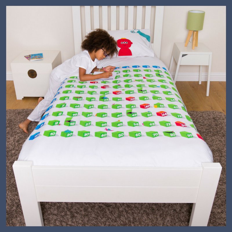Are those #multiplication tables still tricky? Imagine having a large friendly reminder...introducing our #duvet #design "Monstrous Multiplications'. We make #learning #fun