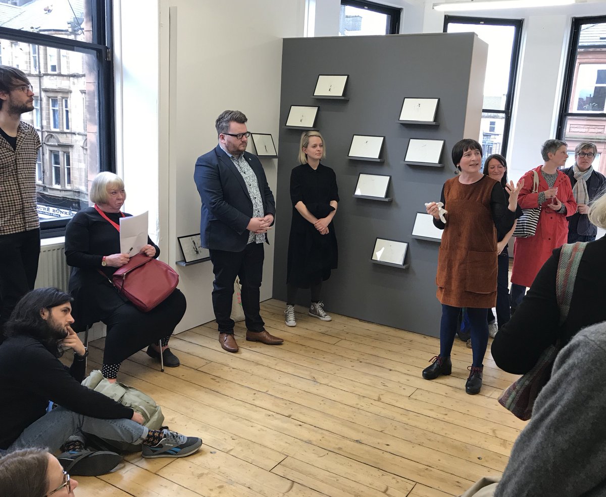 PFProjects's tweet photo. Lovely talk by #christineborland today about her research and work at the exhibition. Thanks to everyone for coming! @SNPdavid @mountstuart @BritishCouncil #pfprojects https://t.co/YZLCVYSvVm