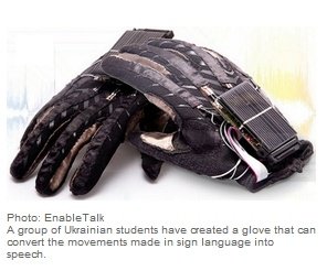 PromoteUkraine's tweet image. Ukrainian Scientific Achievement #2. Four Ukrainian students created unusual gloves. These gloves transform the sign language into text and even are to voice. #EnableTalkGloves project took the first place at the Microsoft Imagine Cup competition in Sydney.mon.gov.ua/ua/news/bezpil…