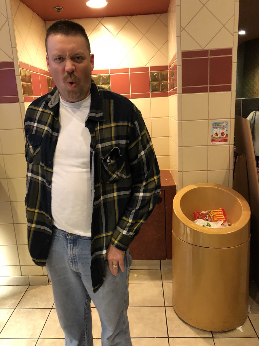 jackieg8r's tweet photo. Saw Super Troopers 2 again last night. Even better the second time. Here’s my brother @dickmaxey as casual Farva (Trooper Farva opening night). @brokenlizard @SuperTroopers @ErikStolhanske @HeffernanRules @SteveLemme @jaychandrasekha @PaulSoter 
Shout out to @BiIIMurray https://t.co/yyGtZxwyAY