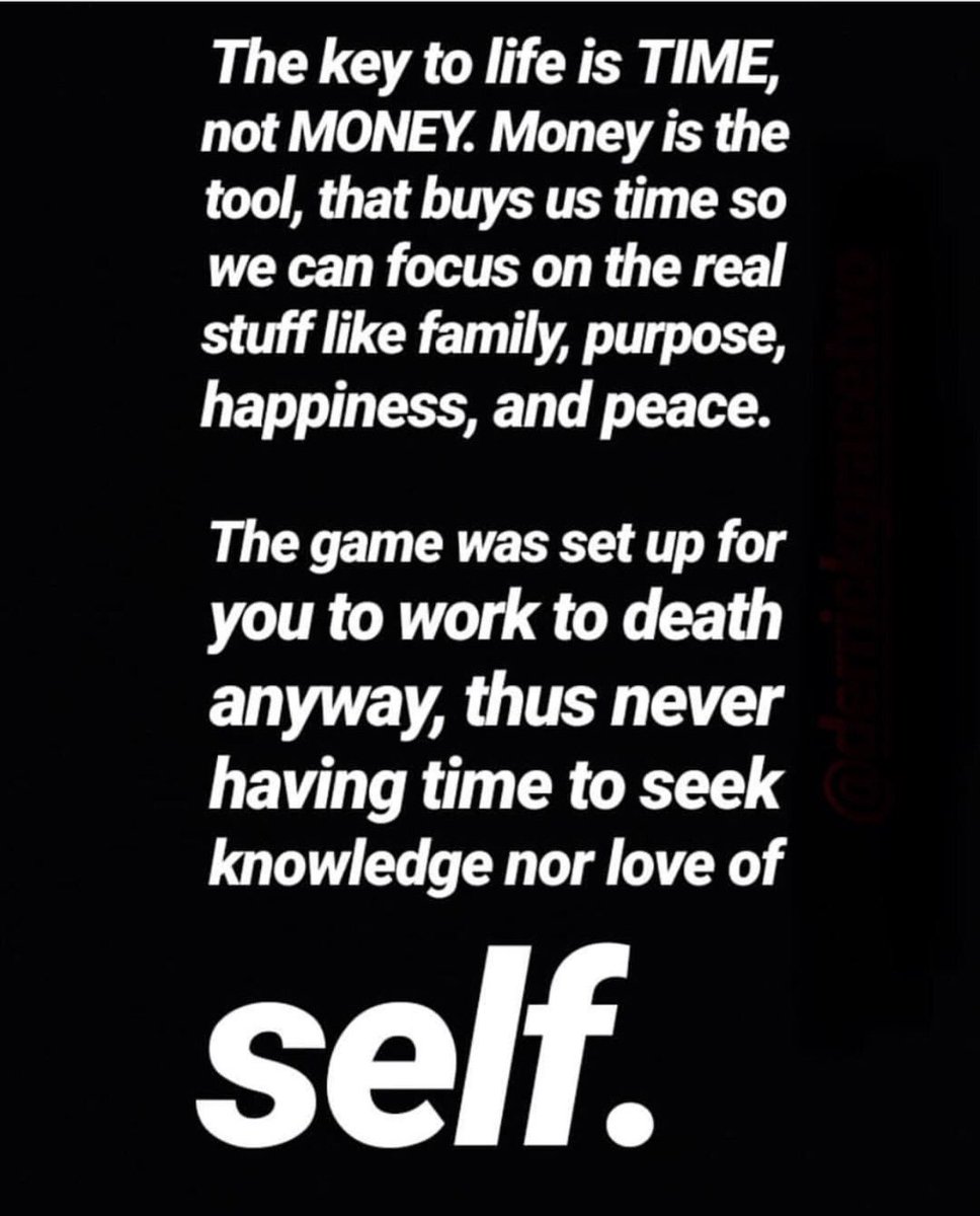 The key to life is TIME. Take advantage of this opportunity of a lifetime investing in #cryptocurrency.  Make enough money in #crypto to break the 9-5 cycle.  Seek financial freedom to spend time on things you WANT to do 🚀 🚀 🚀