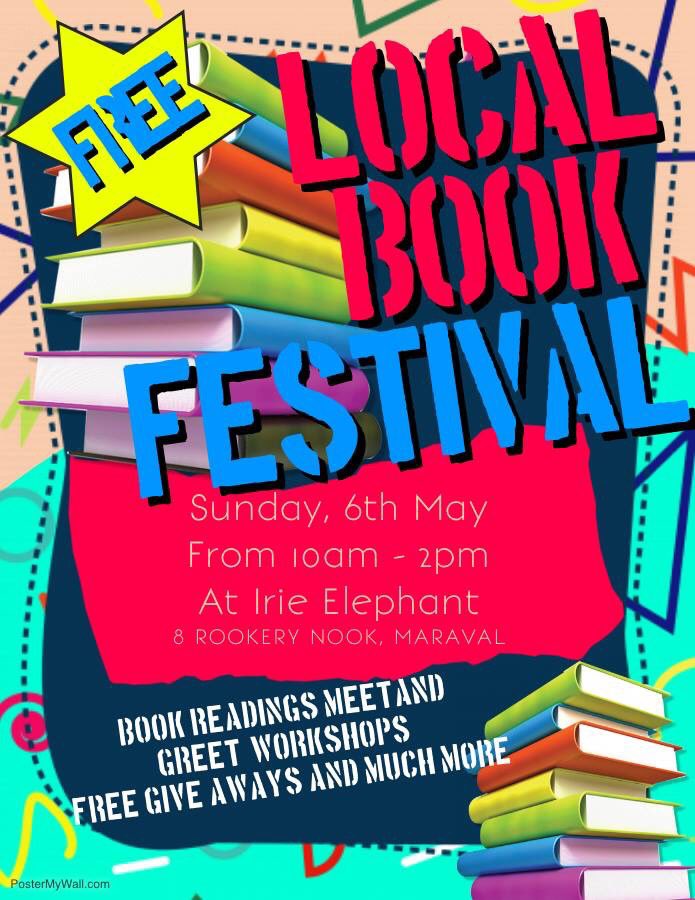 #SaveTheDate #MarkYourCalendars on May 6th #IrieElephant will be having a Local Book Festival! How fabulous! There will be book readings, giveaways and workshops. It’s a free event so make sure to register! Visit their FB page for more details and registration link! #SupportLocal