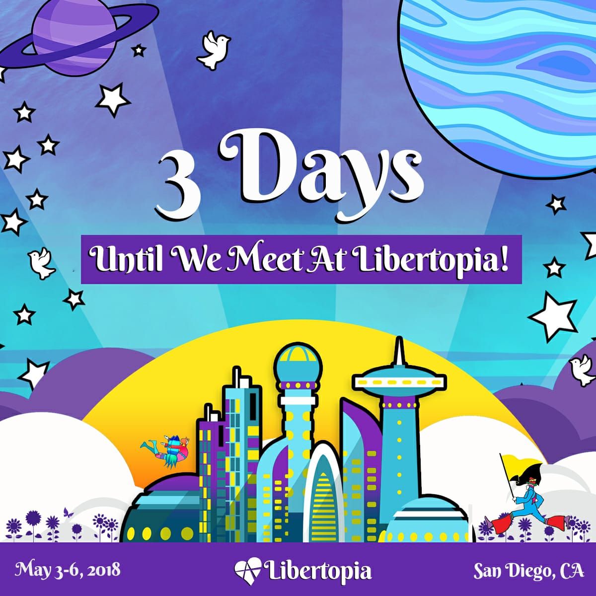 The festival of all things peaceful and voluntary is just 3 days away! Don't worry, tickets are still on sale at libertopia.org! 

#voluntaryism #taxationistheft #festival #FreeSpeech #libertarian