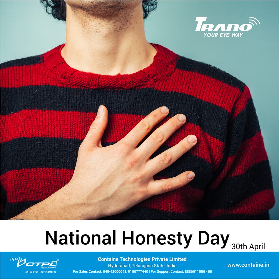 ContaineIndia's tweet photo. National Honesty Day - 30th April. 

#NationalHonestyDay #HonestyDay #Honesty https://t.co/ROg96Ab3Ud