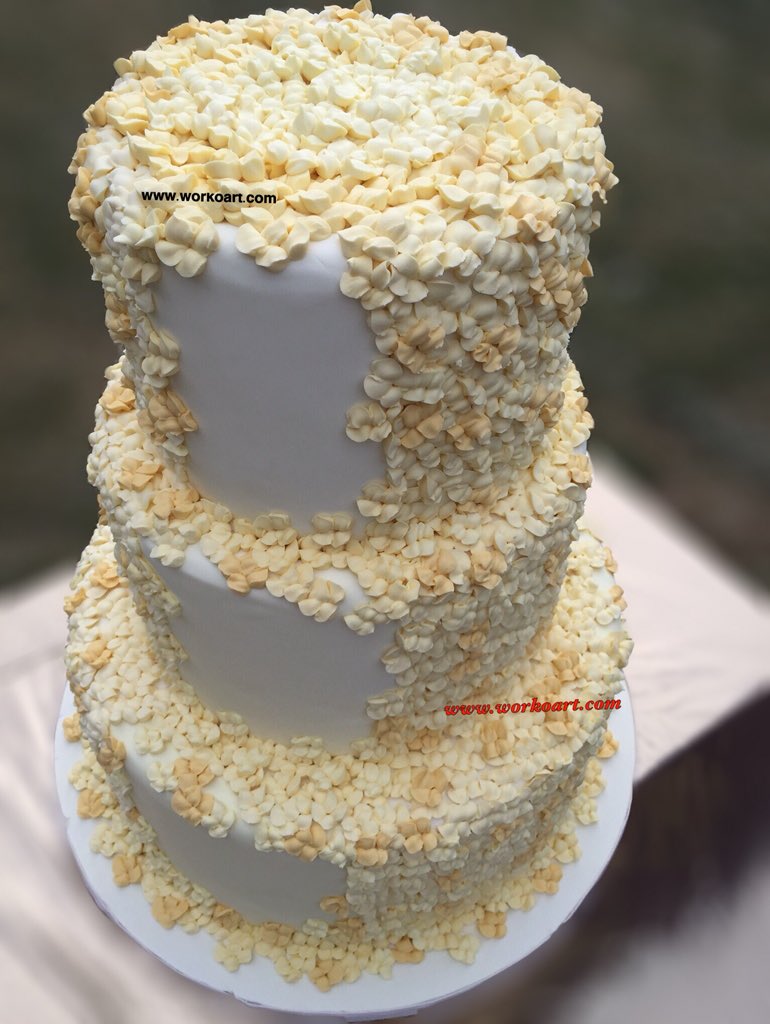 Work_o_Art's tweet photo. Spring Weddings call for fresh and light.  Our three tier butter cream cake. 

#weddingcake. #cake #wedding #SpringWedding https://t.co/cbIISbjzLs