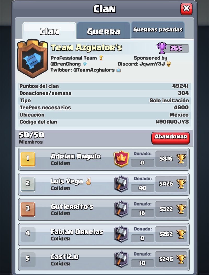 BeaneresTeam's tweet photo. Si quieres un buen clan y tienes record de 4900 copas eres bienvenido! https://t.co/l0bMoZhwi5