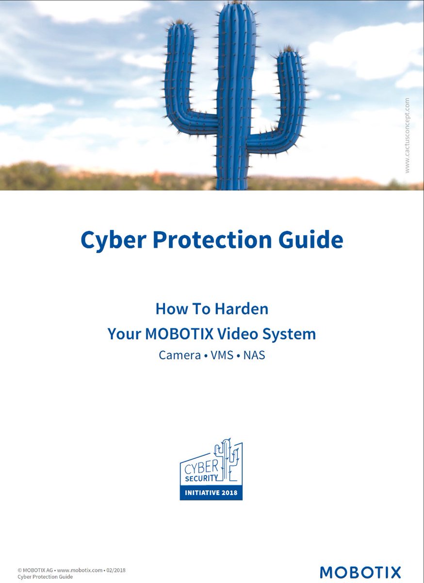 MOBOTIX_AUS's tweet photo. Have you seen our brand new Cyber Protection Guide? It contains everything you need to ensure maximum cybersecurity for your #MOBOTIX system. Download it here: https://t.co/6GmzU5akcE  #cybersecurity #cactusconcept #cctv #ipcameras #madeingermany #beyondhumanvision https://t.co/QKkbh9kUhF