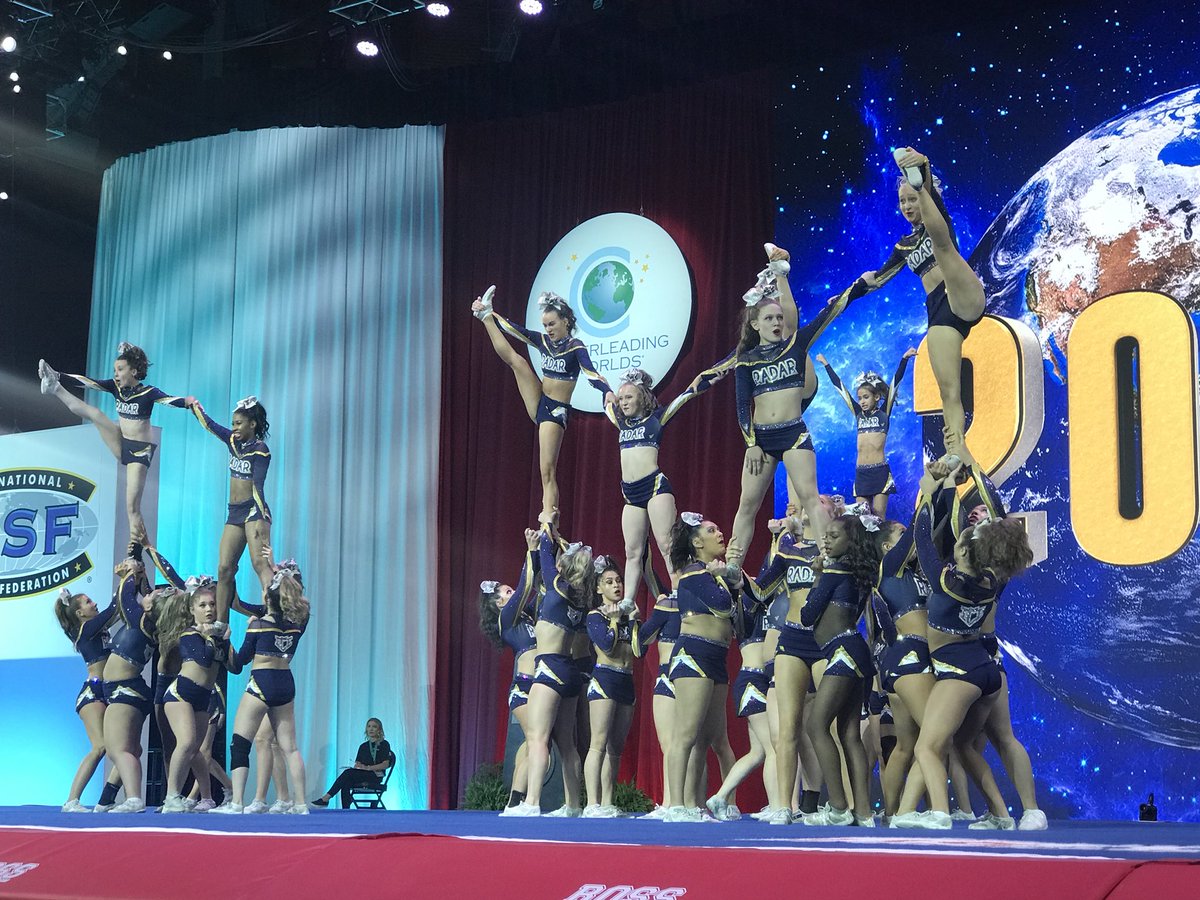Oh how we all love RADAR 💋 <a href="/RADAR_ICE/">ICE Radar</a> #cheerleadingworlds2018 💙💛🌎