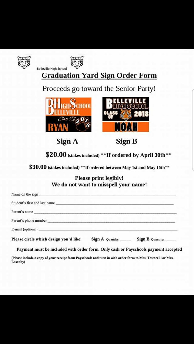 ctestorelli's tweet photo. BHS Senior Parents Don't forget to order a yard sign to honor your graduate!Signs are $20 for orders placed by April 30 (includes double sided sign and ground stakes). Payment can be made on PaySchools or with cash, but you must submit the order form (see picture) to the office. https://t.co/WLGT8Way87