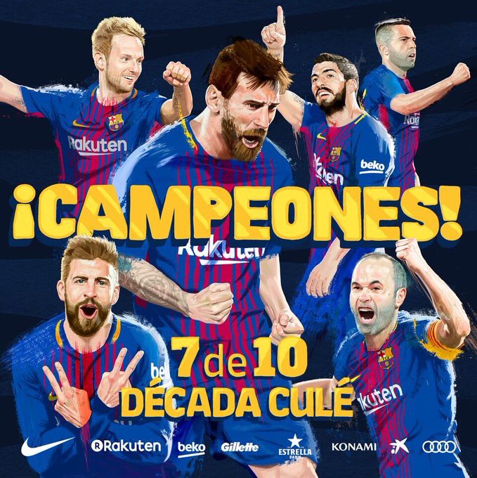 thinkingchair69's tweet photo. Champion d’Espagne !!!!! INIESTA IL EST POUR TOI CE TITRE !!!!! 🔵🔴
VISCA BARÇA !!!!!
#IniestaPerSempre https://t.co/csZhTpSMOc