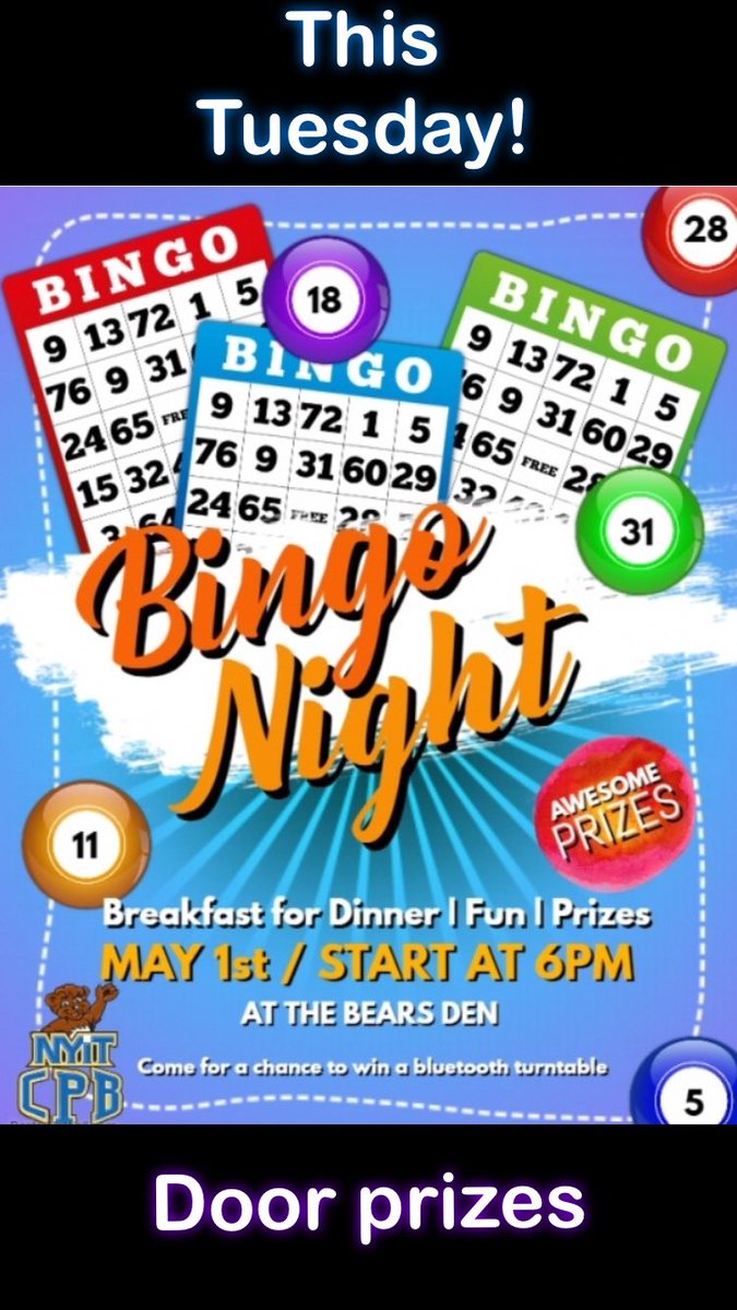 CPB will be hosting it’s last bingo, this Tuesday at 6pm. Want to know what food we are having, just ask?