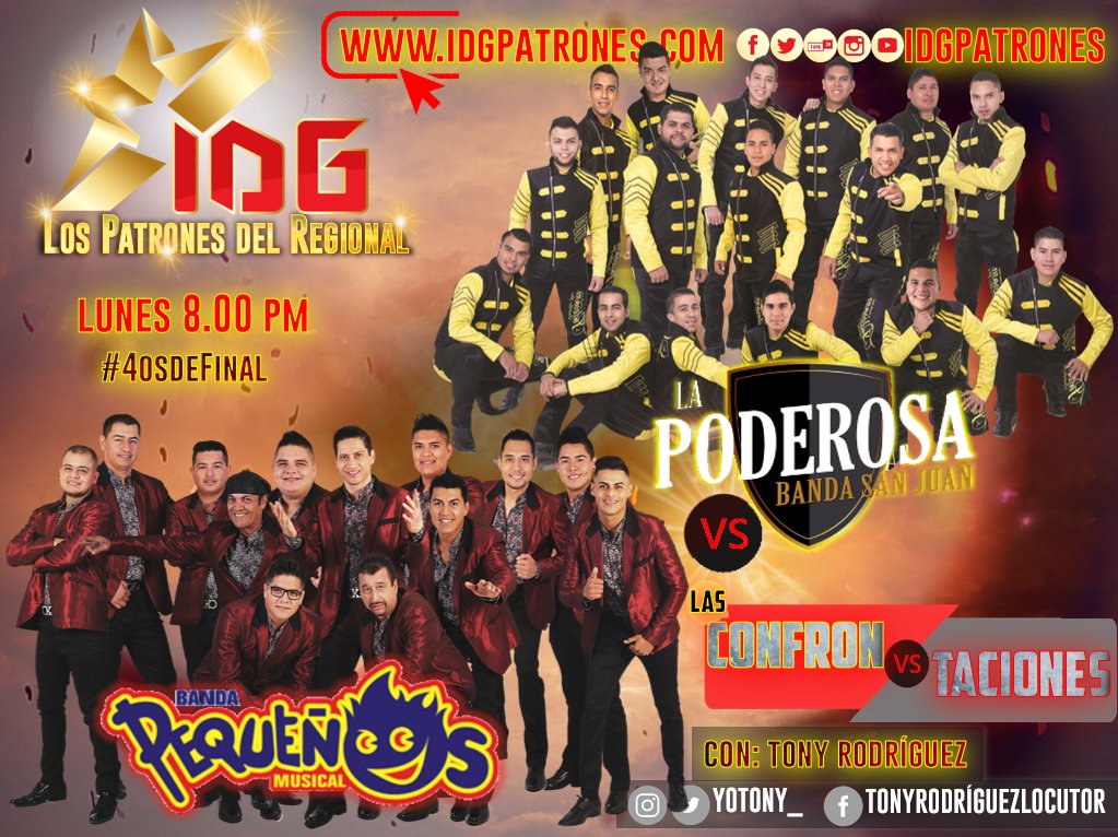 YoTony_'s tweet photo. Mañana 8:00pm no te pierdas #LasConfrontacionesIDG a traves de @IDGPatrones https://t.co/4qN7CRbUAX o por @tunein #IDGPatrones, rumbo a la semfinal @PequenosMusical VS @poderosasanjuan, 12 Rounds, un ganador. 📻🎤 RT ¡No faltes! https://t.co/oKBapjP34N