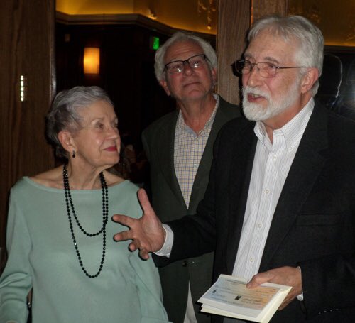 vasf1973's tweet photo. Anson Moran, Project Turtle, accepts a grant for photo books of 3 VA member homes: The Brune-Reutlinger House; The Mitchell House &amp; The Dummage House, given to History Center/SF Public Library. Jim Warshell &amp; Anita Denz awarded, April 25 at John's Grill. (https://t.co/fWCKKMWYwi) https://t.co/uUSUryiu6E