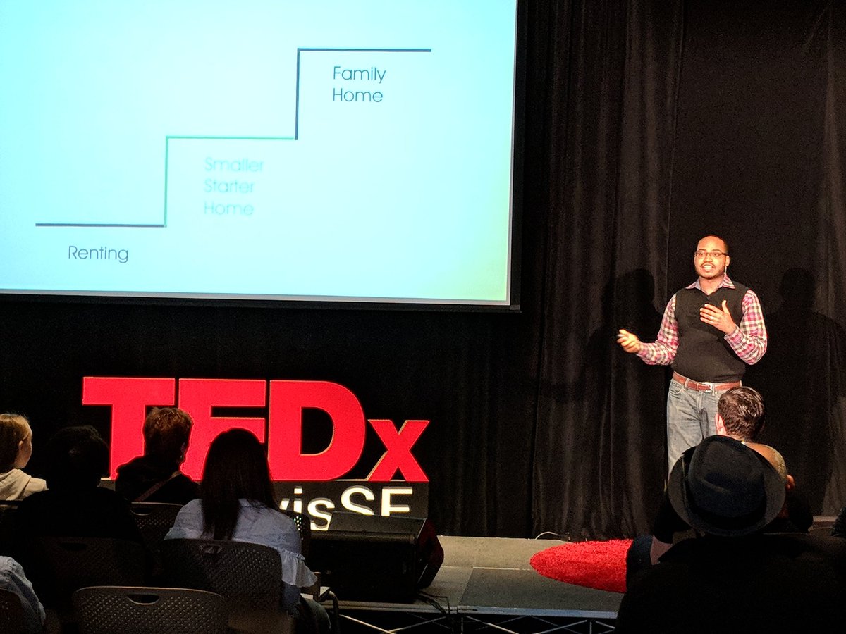 TEDxUCDavisSF's tweet photo. A new perspective on housing and what it means when we can barely afford a house. @dantelove #TEDxUCDavisSF #2018Movement https://t.co/tzDBtiCsMg