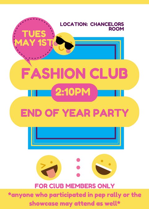 If you are a senior, please rsvp through the remind app &amp; Feel free to bring anything to contribute :)