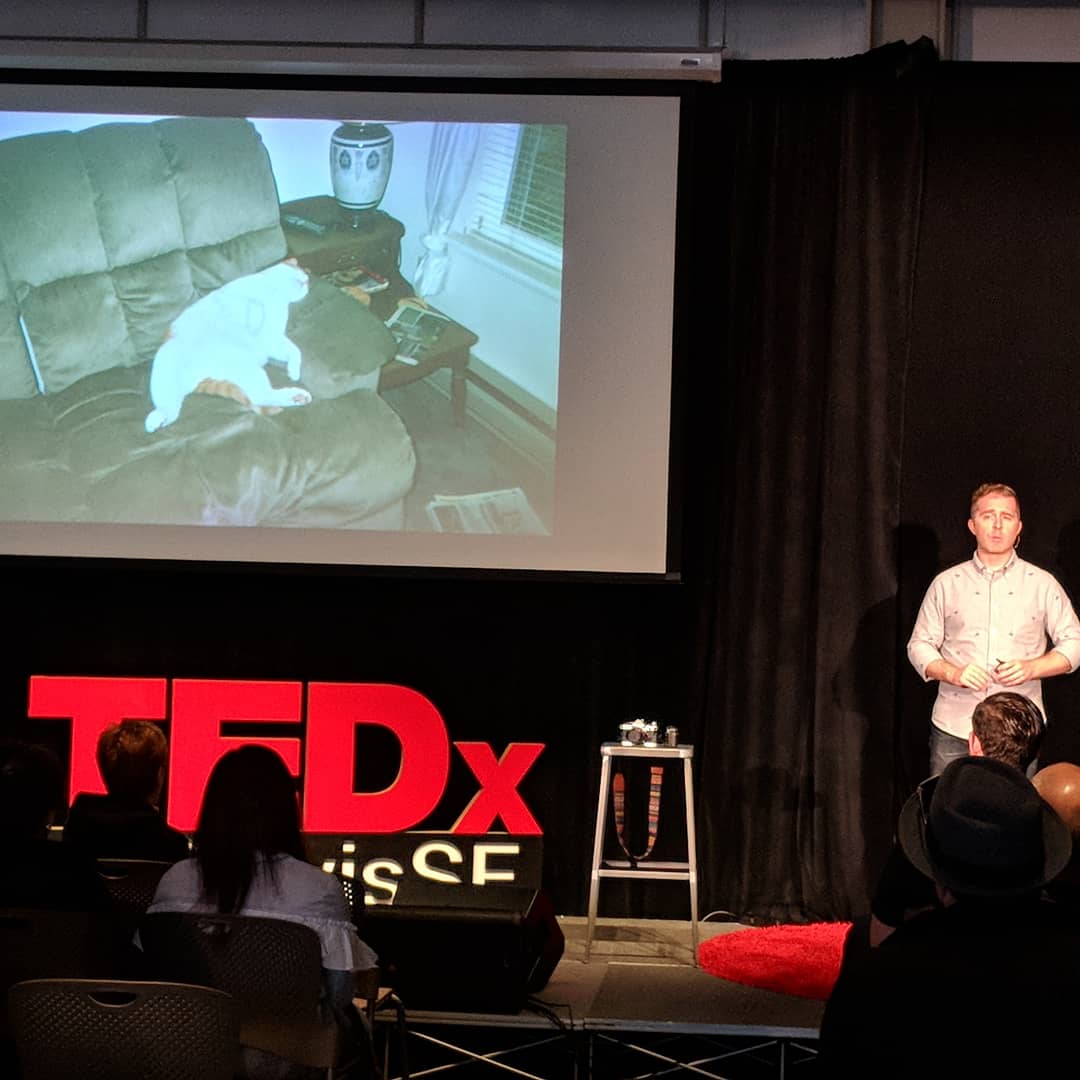 Taking pitctures with my grandfather's camera forces me to slow down. I have to check the lighting and apeture, I have to be intentional... If we pay attention to intention, we can see the beauty all around us. - Luke Guidici #TEDxUCDavisSF #2018Movement
